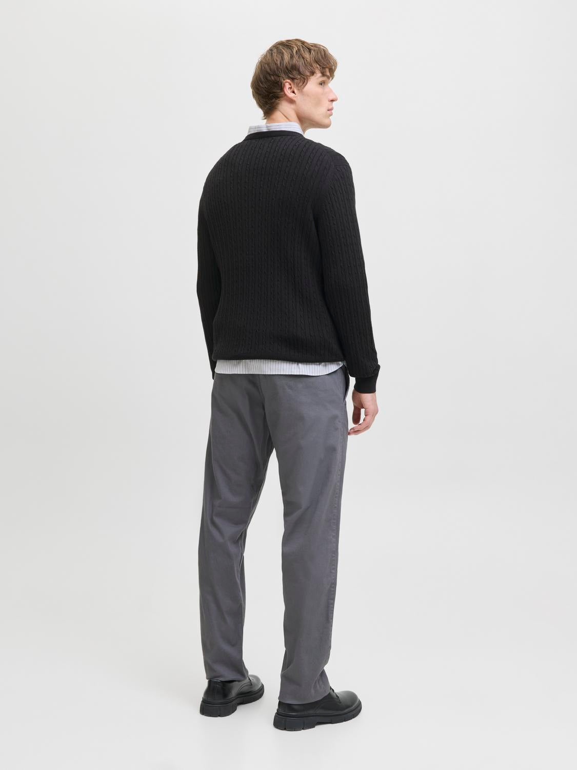 JJEEMIL CABLE KNIT CREW NECK